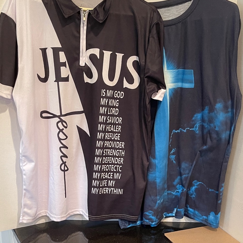 2 pack Jesus polo and cross tee  Shirt